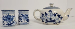 Tetera/sal/pimienta Nobel Ball diseño molino de viento de porcelana azul/blanca Delft - Imagen 1 de 8