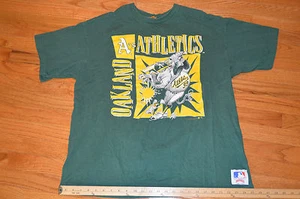 Vintage Oakland Athletics A's T-Shirt Size XL MLB Made By Nutmeg USA OFFICIAL - Picture 1 of 7