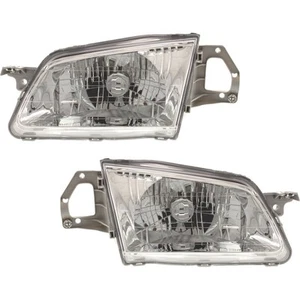 Headlight Set For 99-2000 Mazda Protege Left and Right With Bulb 2Pc - Picture 1 of 11