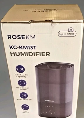 ROSEKM KC-KM13T Cool Mist Humidifier Black Ultrasonic Quiet Operation  - Image 1 of 4