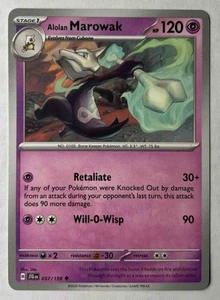 2025 Pokemon Gaming SV Journey Together - JTG EN Alolan Marowak #057/159 - Picture 1 of 2