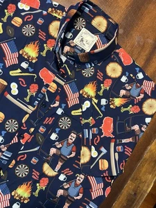 RSVLTS x Ron Swanson Shirt of Greatness Parks & Recreation Polo Herren Large BBQ - Bild 1 von 5
