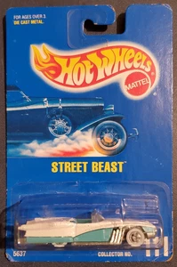Carta blu Hot Wheels Street Beast #111 vintage 1991 - Foto 1 di 10