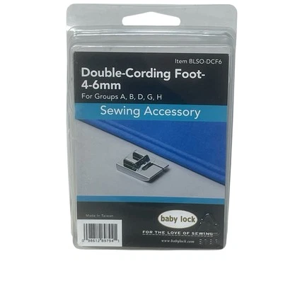 Genuine Babylock Sewing Double Cording Foot 4-6mm Part #BLSO-DCF6 (New) - Image 1 of 4