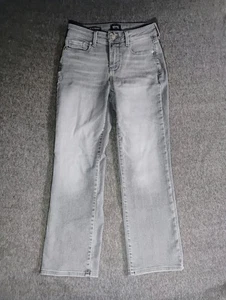 NYDJ Marilyn Straight Jeans Women's Size 2 Mid Rise Gray Lift Tuck Tech Denim - Picture 1 of 9