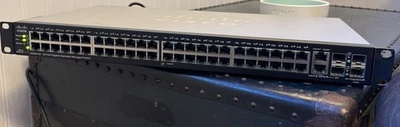 Cisco SG500-52 50 port 10/1000 stackable Switch w/2 combo mini-GBIC ports - Image 1 of 2