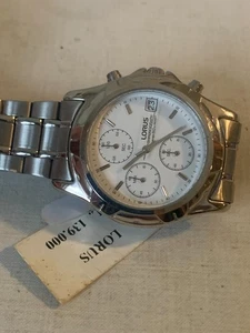 Lorus Chronograph quartz cassa bracciale acciaio 38.5mm cartellino NOS - Foto 1 di 7