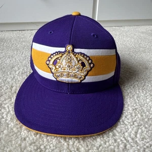 LA Kings Vintage Mitchell & Ness lila gelb Krone Hut 7 5/8 NHL Nostalgie - Bild 1 von 8