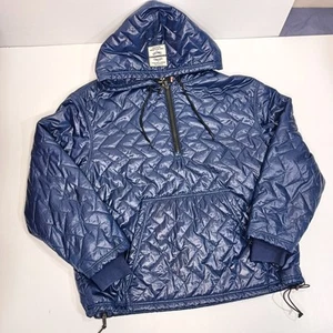 Converse Perks and Mini Pam Quilted Puffer Hoodie Mens Size M Medium Gloss Blue - Picture 1 of 10