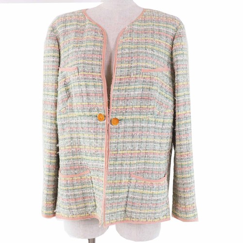Giacca Chanel Vintage 05P P26010 Nastro Tweed 46 Made In France r5_0713
