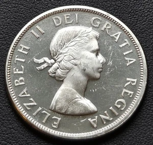 1963 Silver Dollar Canada - 80% Silver - Mint Condition HEAVY CAMEO - Bild 1 von 3