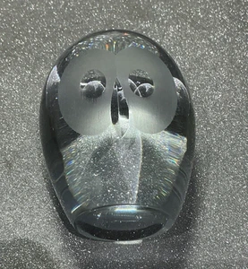 Maleras Kunst Glas Eule Figur/Briefbeschwerer - Schweden - Bild 1 von 5