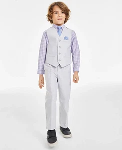 Nautica Little Boys Oxford Vest ,Shirt, Pant, Necktie&Pocket Square 5 pc Set 3T - Picture 1 of 1
