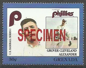 Grenada 1988 Sport American Baseball USA Grover Cleveland Specimen Proof MNH - Bild 1 von 2