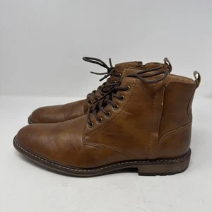 Madden M-Blys Men’s Size 11 Chestnut Brown Leather Boots with Side Zipper - Picture 1 of 13