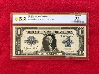 FR-237 1923 Series $1 Silver Certificate *PCGS 35 Choice VF* Great Eye Appeal - Image 1 of 4