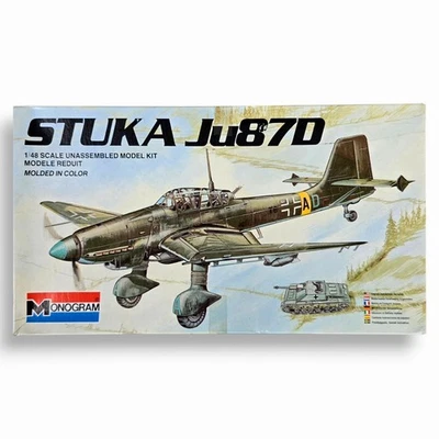 1983 Monogram German WWII Stuka Ju87D 1:48 Scale Fighter/Bomber Kit #6840  - Image 1 of 4