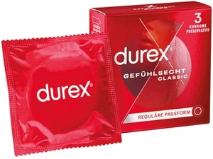 Condones Durex Sensación Real Clásico Ultra Delgado 3 Piezas - Paquete #DA0001 - Imagen 1 de 2