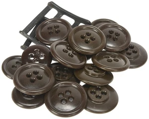 WWII US Army Plastic Jacket Buttons & Buckles - Picture 1 of 3