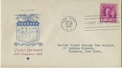 2 '40 FDCs Victor Herbert Composer on Ross Engraving and ArtCraft SC#881 - Image 1 of 2