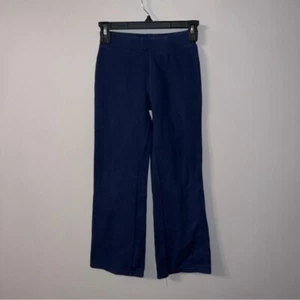 Joe boxer kids M (7/8) wide leg flare sweat pants navy blue school uniform #306 - Picture 1 of 6