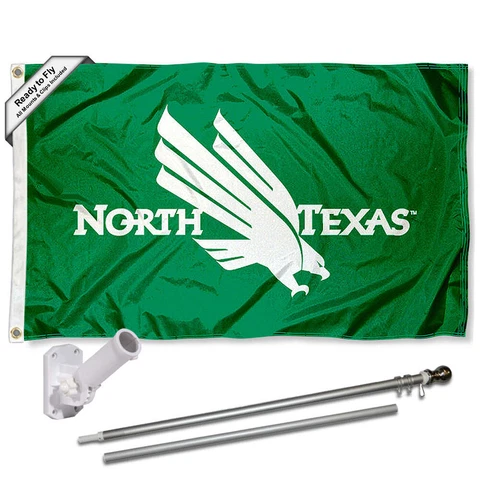 North Texas Mean Green Flag Pole and Bracket Gift Package Cover