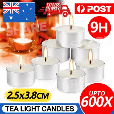 Tea Light Candles Tealight Wedding Candle Bulk Tealights Hour Party 9 Hours NEW - image 1 of 4