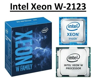 Intel Xeon W-2123 SR3LJ 3.6 - 3.9 GHz, 8.25MB, 4 Core, Socket LGA2066, 120W CPU - Image 1 of 4