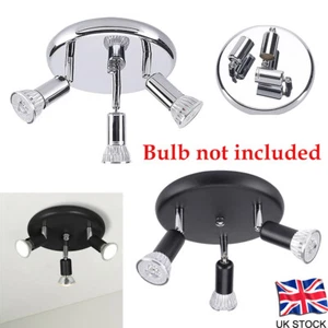 Modern 3 Way GU10 Ceiling Spotlight Lamp LED Rotatable for Hallways Offices HOT - Picture 1 of 16