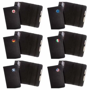NATIONAL FLAG OR NOVELTY CRESTED BLACK LEATHER SCOREMASTER GOLF SCORECARD HOLDER - Imagen 1 de 49