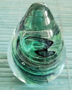 VINTAGE HAND BLOWN ART GLASS TORNADO PAPERWEIGHT - Picture 1 of 7