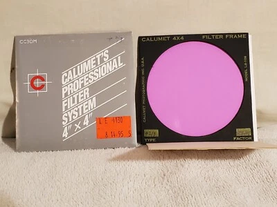 Calumet 4x4" CC30M Magenta Color Compensating Filter In Filter Frame - Image 1 of 4