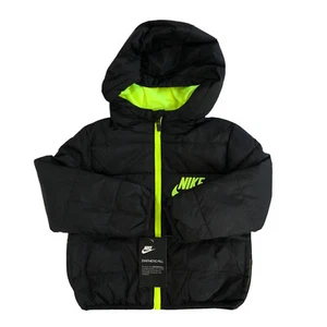 Nike Youth Boys' Puffer Jacket 'Just Do It' Black 76F645-023 size 3T - Picture 1 of 6