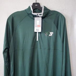 Binghamton University Shirt Men’s Medium NCAA Green 1/4 Zip Pullover NWT  - Picture 1 of 9