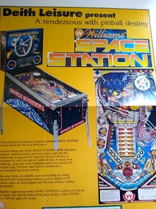 Space Station Original 1987 Pinball Machine Flyer Deith Leisure UK Rare Oversize - Picture 1 of 5