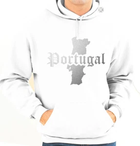 Sweat Capuche Portugal Blanc et Argent Métallisé - Imagen 1 de 1