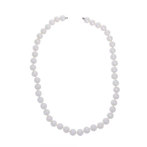Gezüchtete Flussperlenkette weiß rose, Durchmesser ca. 9 mm mit Bajonettmechanik - Bild 1 von 4