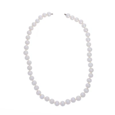 Gezüchtete Flussperlenkette weiß rose, Durchmesser ca. 9 mm mit Bajonettmechanik - Bild 1 von 4