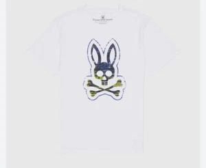 Psycho Bunny Men's White Norby Graphic Crew-Neck Short Sleeve TShirt 3XL - Picture 1 of 3
