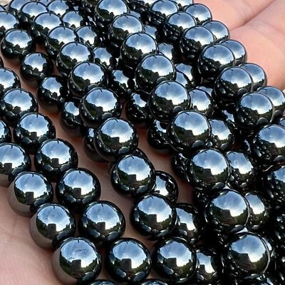 Echte Hämatit 2 4 6 8 10mm Perlen 38cm Strang Armband Schmuck herstellung - Bild 1 von 4