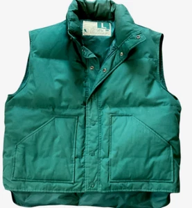 VTG WearGuard Men's Down Puffer Vest Sz L Green #323A - Picture 1 of 6