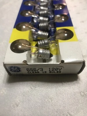 (12) REPLACEMENT BULBS FOR GE 6S6/3 6W 120V - Image 1 of 3