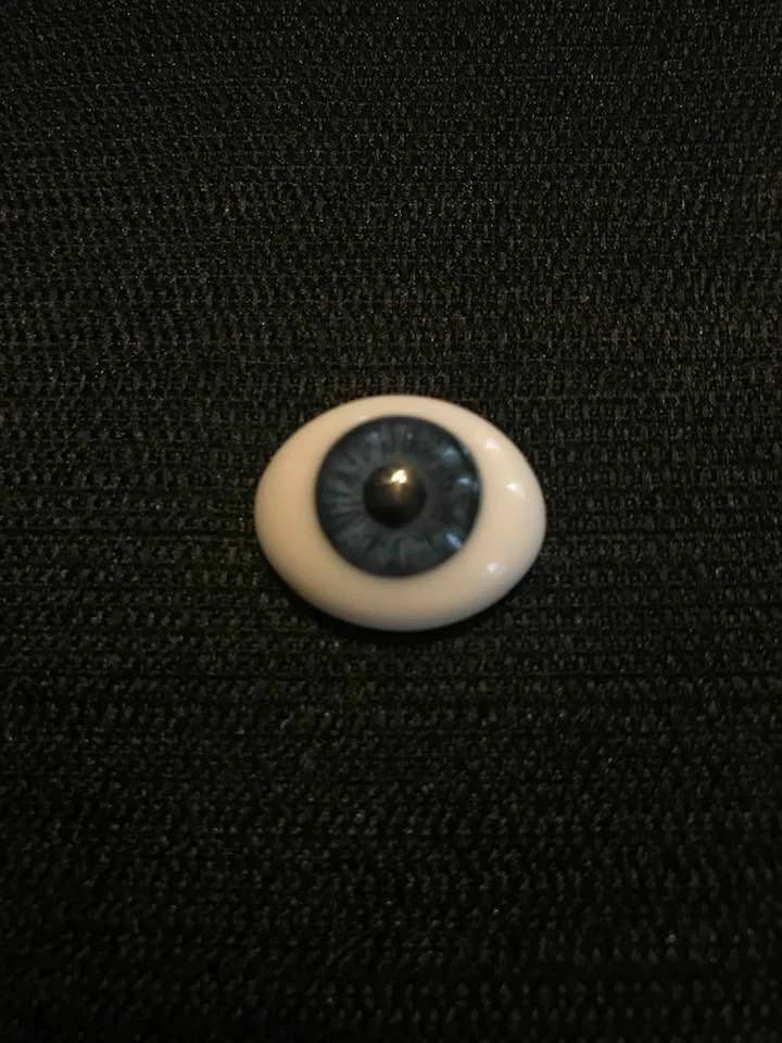 Pabol 24MM CC02-G Cobalt Blue Glass Eyes Oval Flatback for reborns