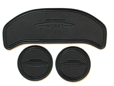 SET PAD CANCELLO INTERNO MINI JCW (F54) CLUBMAN 2016 - 2020 (3 PEZZI) NERO - Immagine 1 di 3