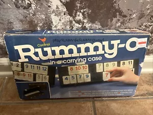 Vintage "Rummy-O" Tile Game in VINYL Case by Cardinal Games 1973 100% COMPLETE - Picture 1 of 13