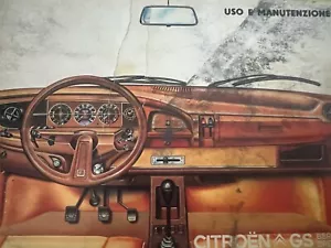 CITROEN GS Manual De Uso Y Mantenimiento Berlina GX GA ORIGINAL Vintage 78 - Imagen 1 de 14