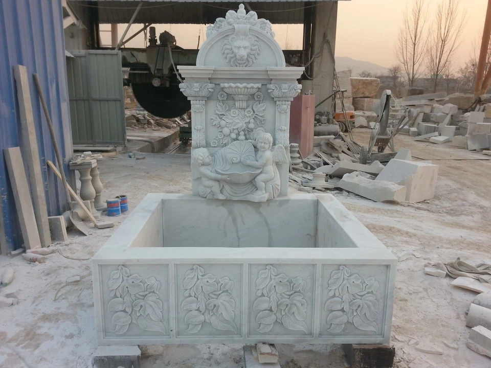BEAUTIFUL MARBLE CHERUB EUROPEAN DESIGN FOUNTAIN - CMH36 - Image 1 of 1