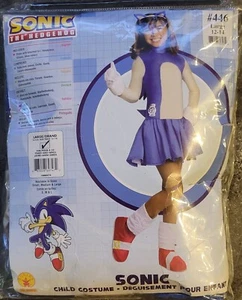 Sonic the Hedgehog Dress Girls Costume Large 12-14 Child Rubie's Halloween Dress - Picture 1 of 13