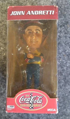 John Andretti Coca Cola Coke Vtg Bobblehead Nodder Nascar Racing #43 New 2002 Cover