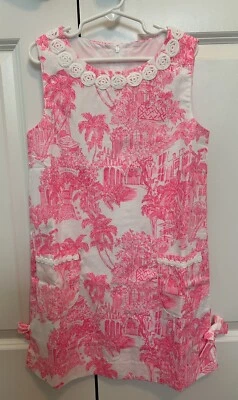 Nuevo con etiquetas Lilly Pulitzer Little Lilly Classic Shift PB Aniversario Toile Talla 8 Envío gratuito Foto 1 de 4